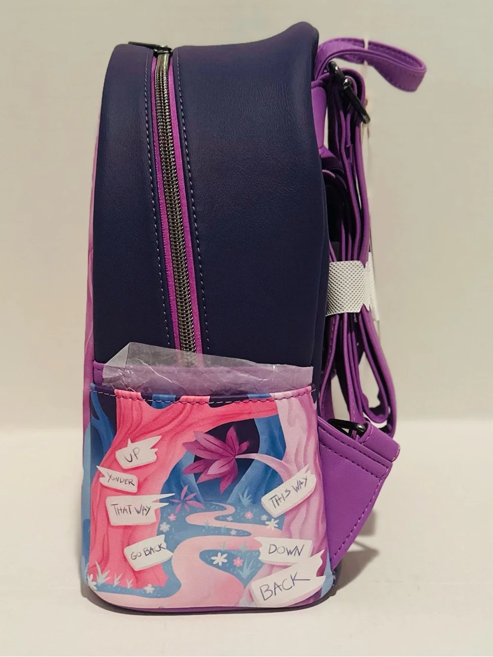 Loungefly Disney NWT Alice In Wonderland Signs Mini Backpack